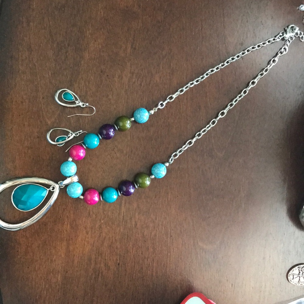 Necklace and earrings